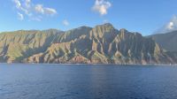Rückfahrt mit Schiff von Kauai zurück nach Oahu - vorbei an der Napali Küste