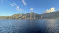 Rückfahrt mit Schiff von Kauai zurück nach Oahu - vorbei an der Napali Küste