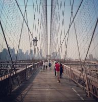 Spaziergang über die Brooklyn Bridge