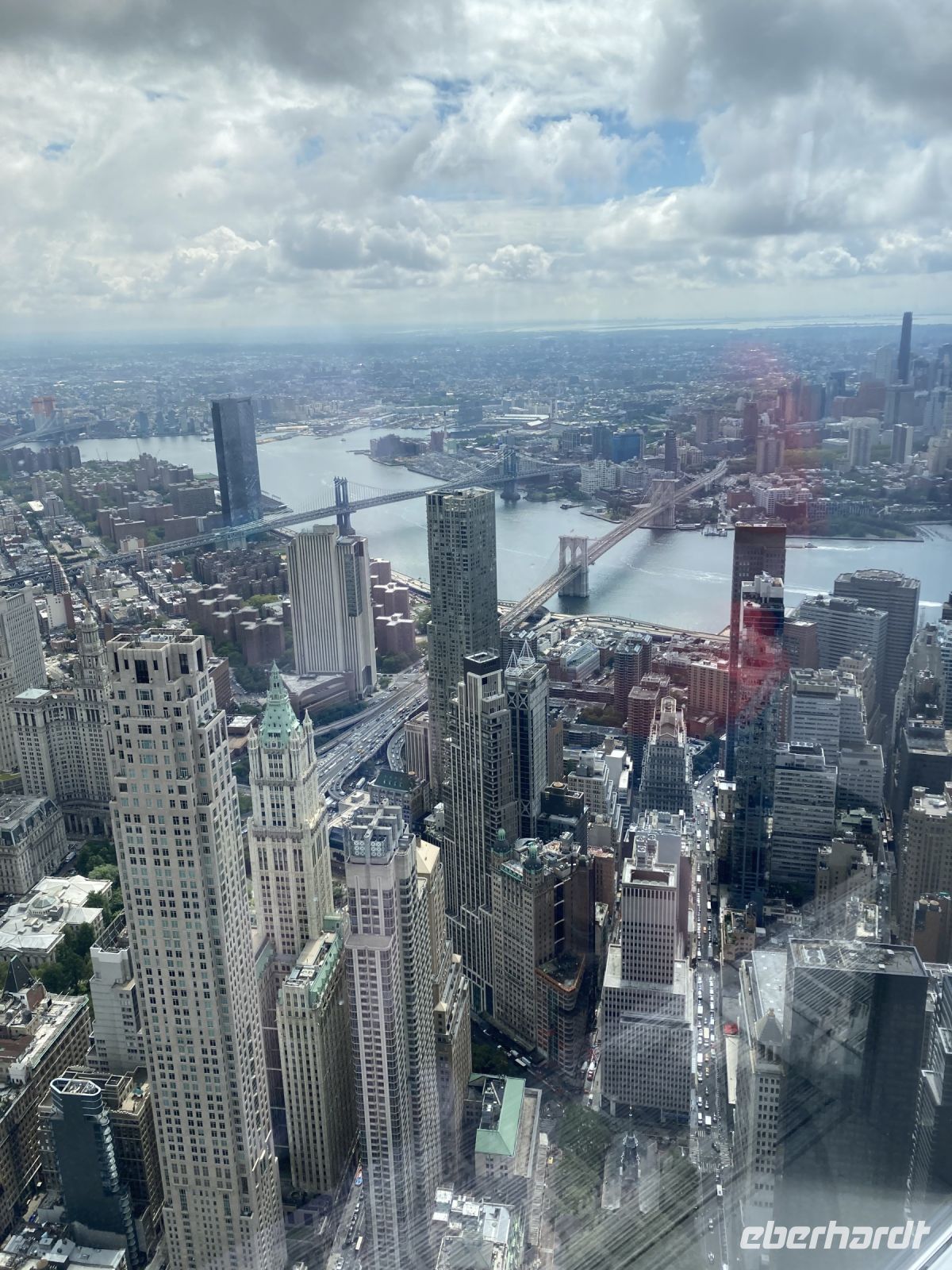 Über die Brooklyn-Bridge - rechts - werden wir gleichen gehen.