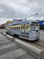 013 San Fransisco - historischer Straßenbahnwagen im Einsatz