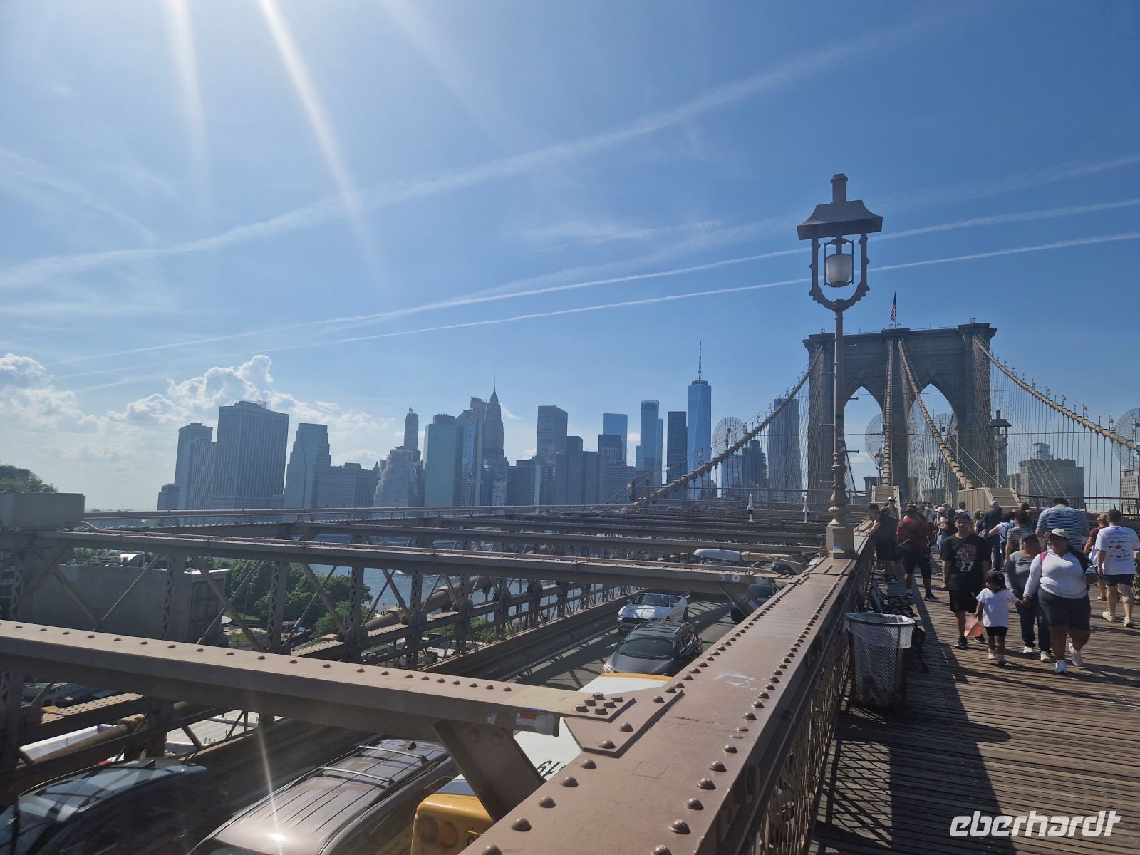 Spaziergang über die Brooklyn Bridge