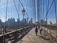 Spaziergang über die Brooklyn Bridge