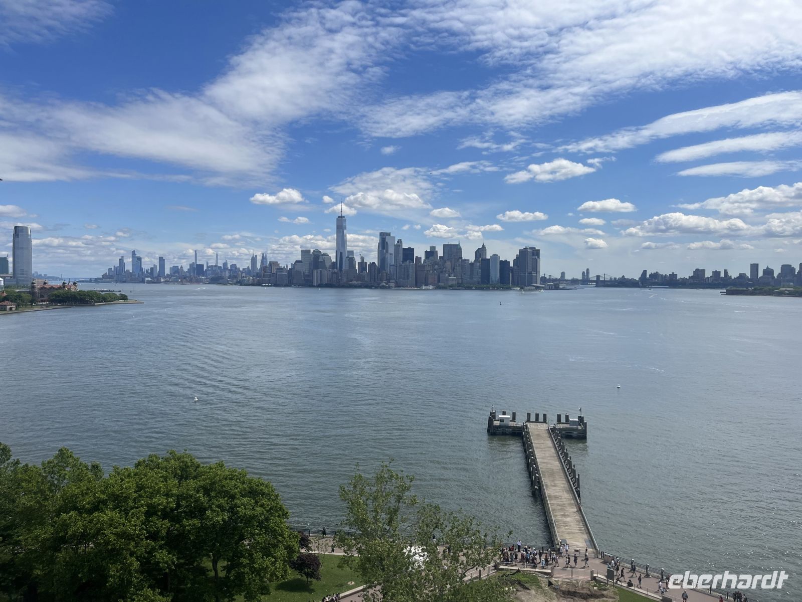 Blick von Liberty Island nach Manhattan