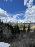 Teton Nationalpark - Fotostopp mit Blick auf die Berge