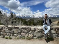 Teton Nationalpark - Fotostopp mit Blick auf die Berge