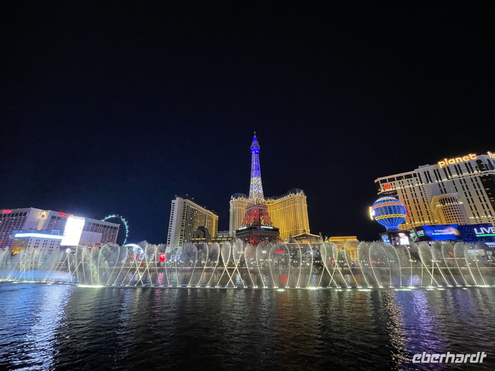 Las Vegas Nighttour - Fontänen Show am Hotel Bellagio