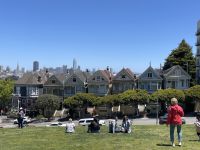 San Francisco - Alamo Square - die berühmten Häuser Painted Ladies