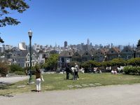 San Francisco - Alamo Square - die berühmten Häuser Painted Ladies