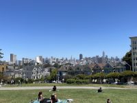 San Francisco - Alamo Square - die berühmten Häuser Painted Ladies