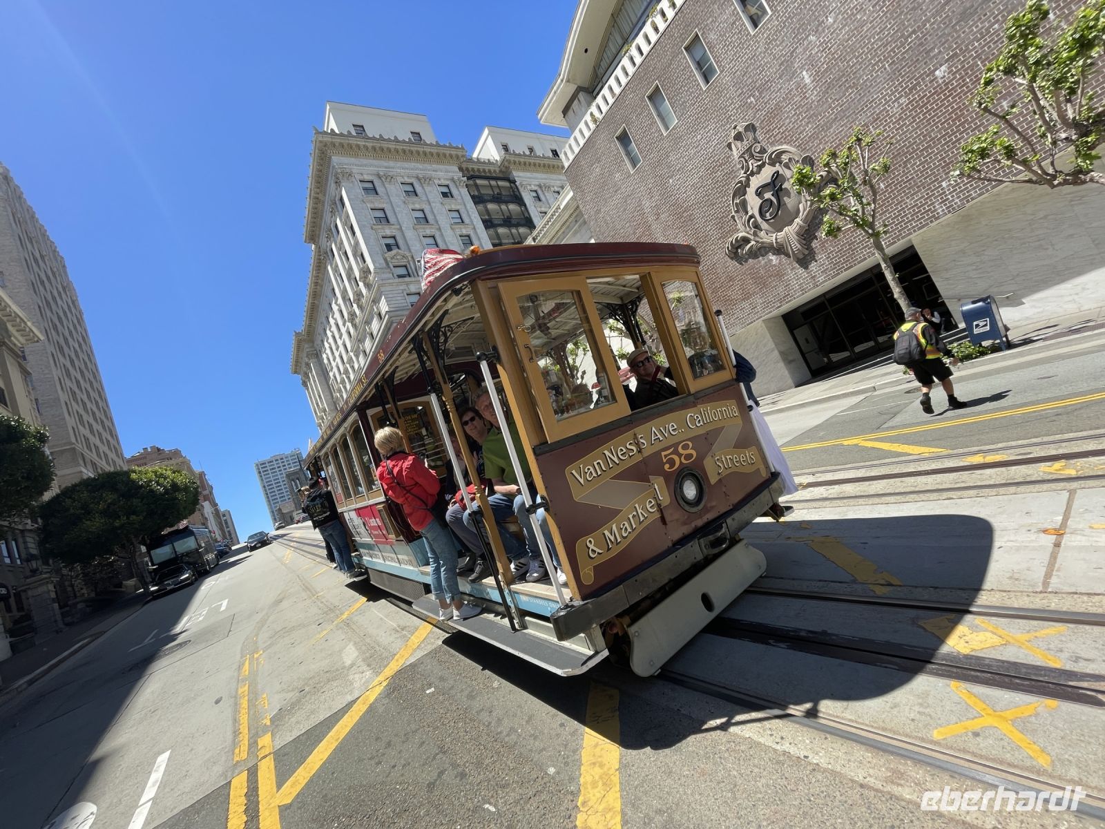 San Francisco - Fahrt mit einer Cable Car