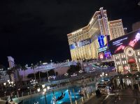 Blick auf unser Hotel das Treasure Island