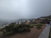 Aussichtspunkt der Twin Peaks in San Francisco, heute leider im Nebel