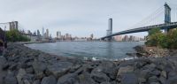 New York - Panorama mit Manhattan und Brooklyn Bridge