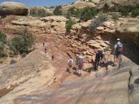 Abstieg über Slickrock