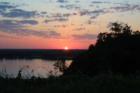 Sonnenuntergang über dem Mississippi
