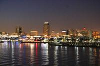 Blick von Queen Mary auf Long Beach - Los Angeles