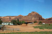 Lehmhäuser der Navajo-Indianer am Monument Valley