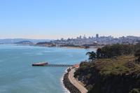 Blick von der Golden Gate Bridge auf San Francisco