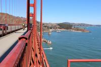 Auf der Golden Gate Bridge in San Francisco