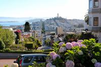 Blick von der Lombard Street in San Francisco