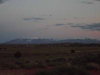 Blick auf die La Sal Mountains