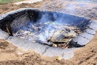 Erdofen für das Luau