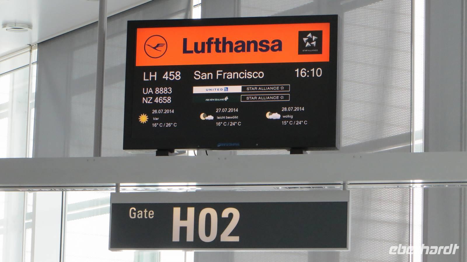 Abflug nach San Francisco