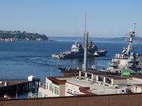 Blick auf den Hafen in Seattle