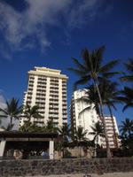Blick auf das Hotel Astion Waikiki Beach
