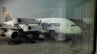 Abflug mit dem A380 nach New York