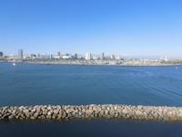 Blick von der Queen Mary auf Long Beach
