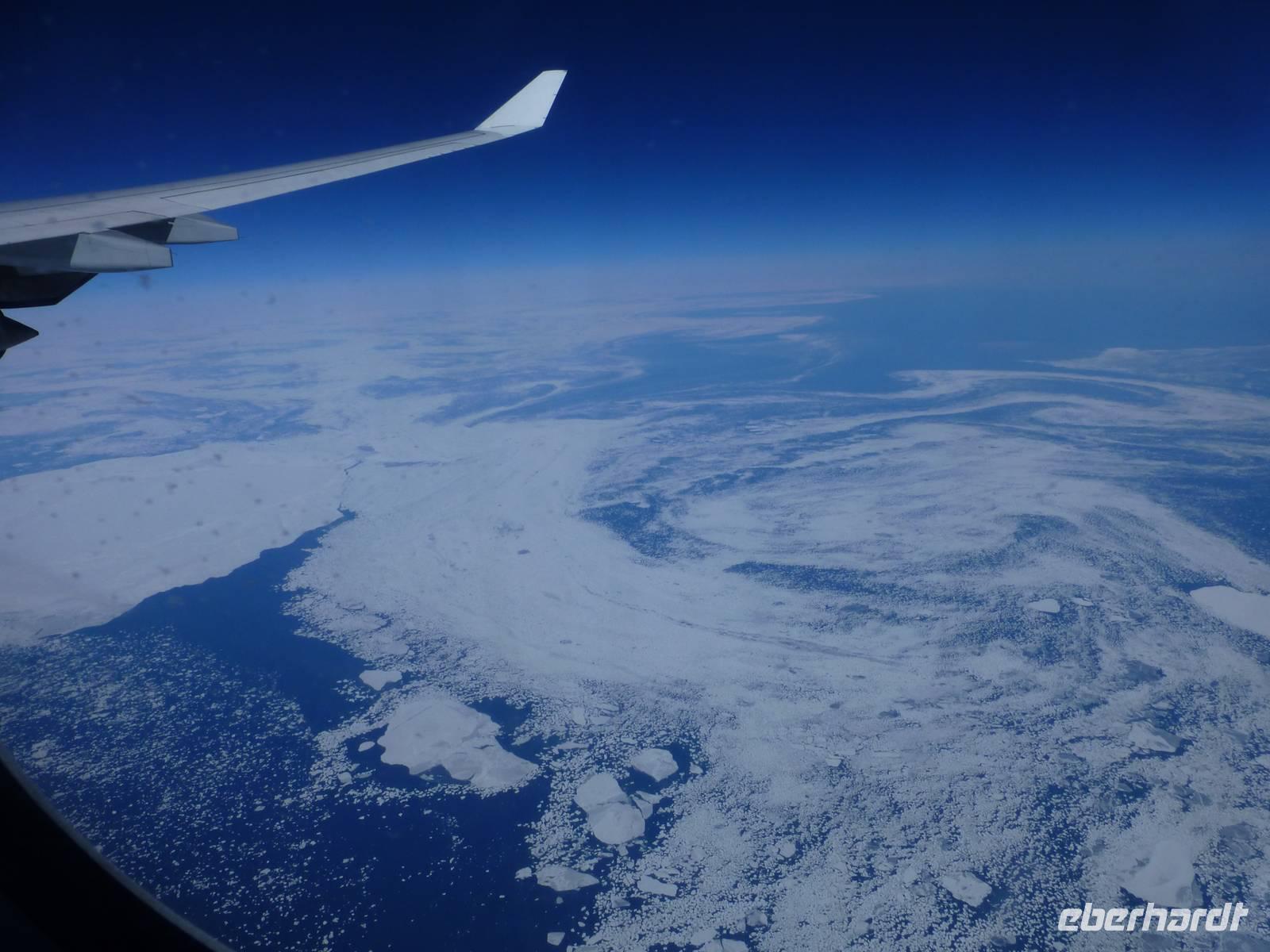 Flug über Grönland