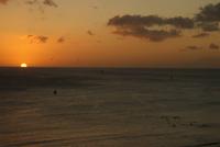 Honolulu - Sonnenuntergang mit Blick vom Hotelbalkon