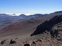 Maui, Vulkan Haleakala -  angekommen und Blick in die Kraterlandschaft