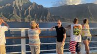 Rückfahrt mit Schiff von Kauai zurück nach Oahu - vorbei an der Napali Küste