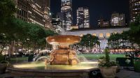 Städtereise New York - Abends in Manhattan im Bryant Park