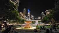 Städtereise New York - Abends in Manhattan im Bryant Park