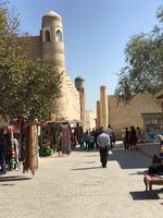 Chiwa Händler auf der Hauptstraße