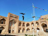 Vorführung der Zirkusfamilie Darbozschi