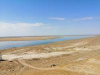 Ufer des Amudarja-Flußes in Kizilkum-Wüste