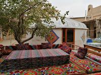 Teepause im Restaurant Farrux, Chiwa