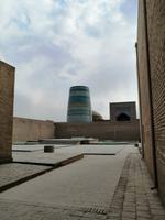 Blick auf den kurzen Minarett vom Sommerpalast, Ark-Zitadele, Chiwa