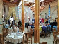 Abendessen im Restaurant Zerafshan, Chiwa