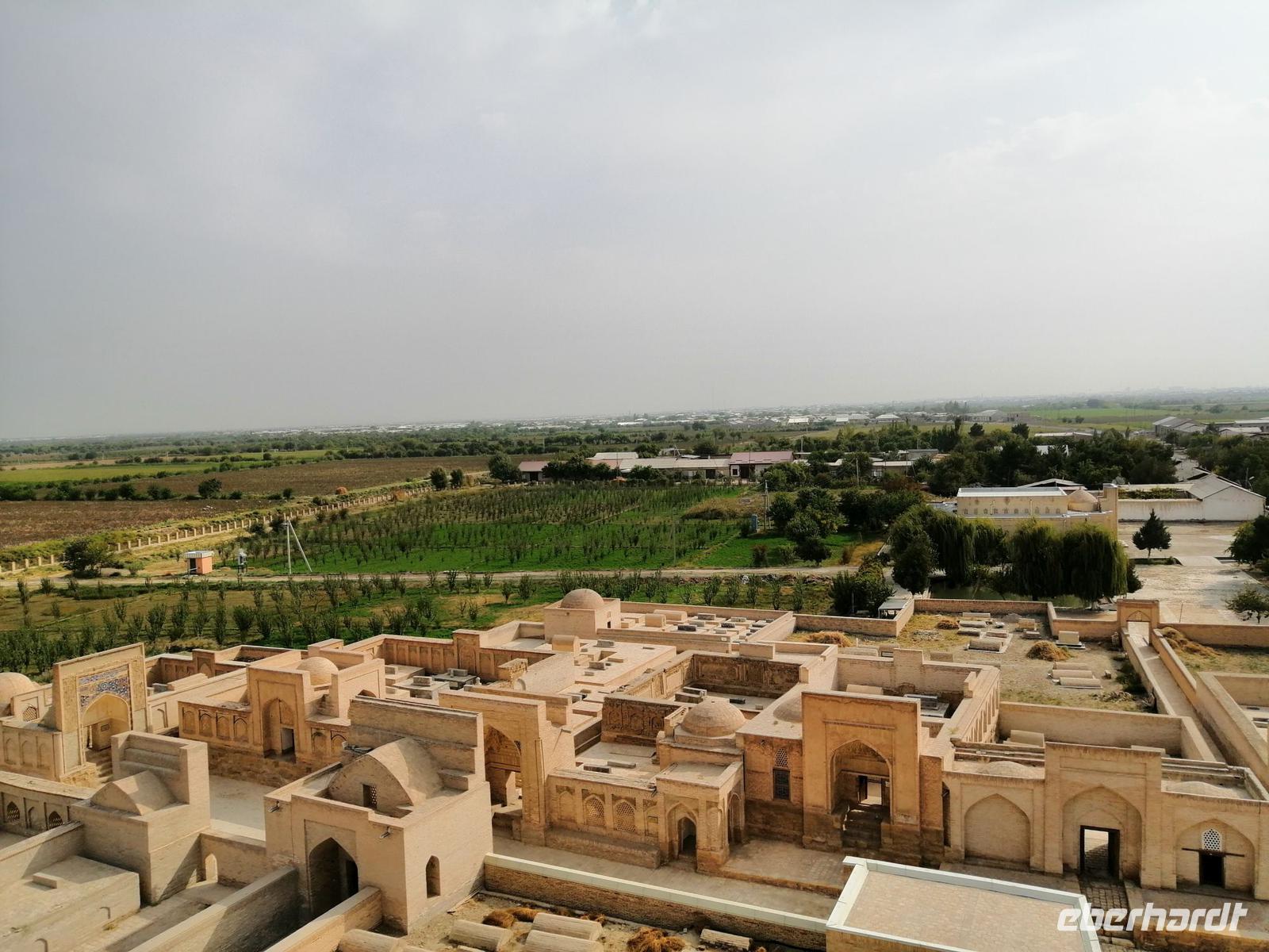Mausoleum Chor-Bakr (Nekropol), Blick vom Minarett, Buchara