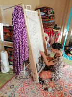 Besuch einer usbekischen Großfamilie auf dem Weg nach Samarkand