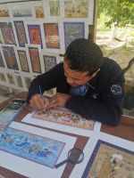 Künstler bei der Arbeit: Palast Sitorai-Mokhi-Khosa, Buchara