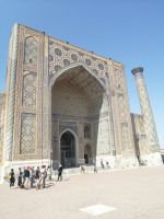 Registan-Platz - die Ulug-Bek-Medrese, Samarkand
