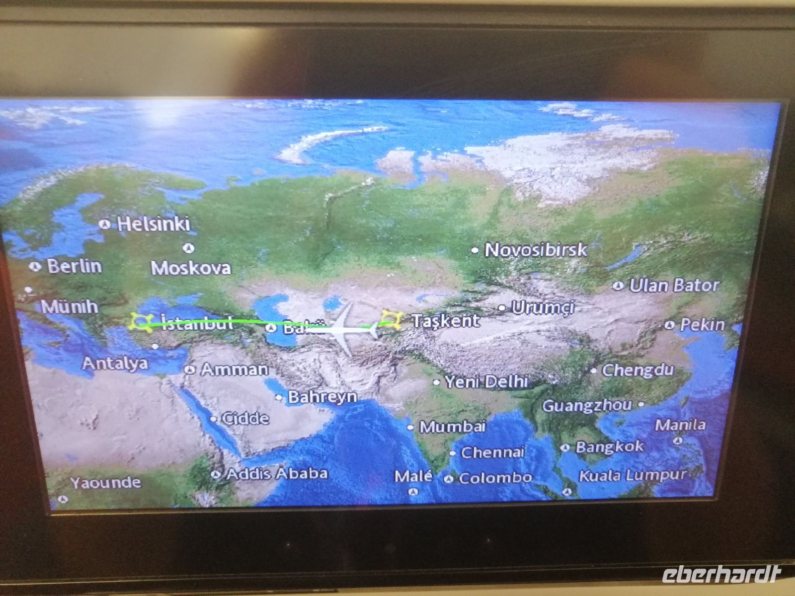 unser Flug von Taschkent nach Istanbul
