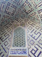 Verzierungen der Sher-Dor-Medrese am Registan-Platz, Samarkand